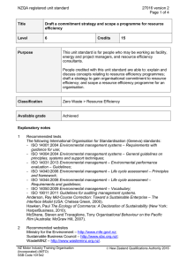NZQA registered unit standard 27016 version 2  Page 1 of 4