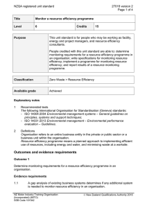 NZQA registered unit standard 27018 version 2  Page 1 of 4