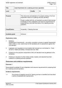 NZQA registered unit standard 27950 version 2  Page 1 of 3