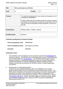 NZQA registered Australian standard 22461 version 2  Page 1 of 2