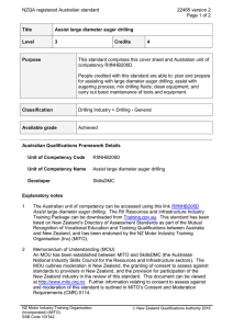 NZQA registered Australian standard 22465 version 2  Page 1 of 2