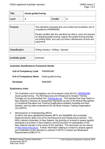 NZQA registered Australian standard 22468 version 2  Page 1 of 2