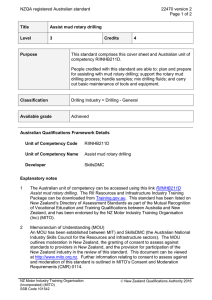 NZQA registered Australian standard 22470 version 2  Page 1 of 2