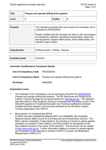 NZQA registered Australian standard 23178 version 2  Page 1 of 2