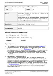 NZQA registered Australian standard 23212 version 2  Page 1 of 2