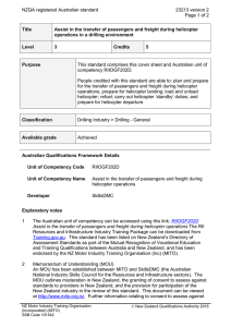 NZQA registered Australian standard 23213 version 2  Page 1 of 2