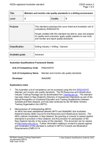 NZQA registered Australian standard 23220 version 2  Page 1 of 2