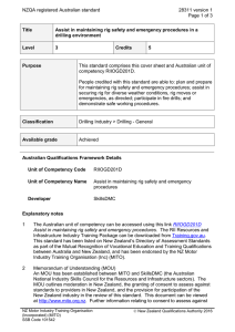 NZQA registered Australian standard 28311 version 1  Page 1 of 3