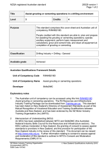 NZQA registered Australian standard 28329 version 1  Page 1 of 2
