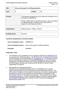 NZQA registered Australian standard 22475 version 2  Page 1 of 2