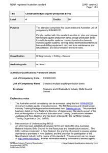 NZQA registered Australian standard 22481 version 2  Page 1 of 3