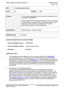NZQA registered Australian standard 22487 version 2  Page 1 of 2
