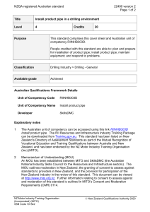 NZQA registered Australian standard 22490 version 2  Page 1 of 2