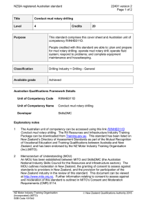 NZQA registered Australian standard 22491 version 2  Page 1 of 2