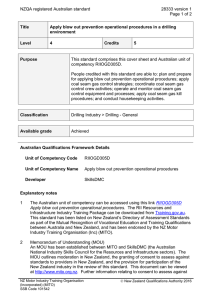 NZQA registered Australian standard 28333 version 1  Page 1 of 2