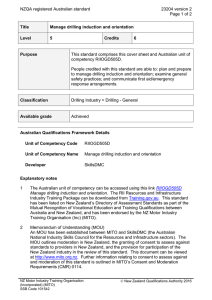 NZQA registered Australian standard 23204 version 2  Page 1 of 2