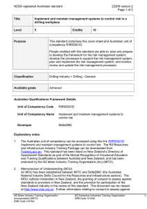 NZQA registered Australian standard 23209 version 2  Page 1 of 2
