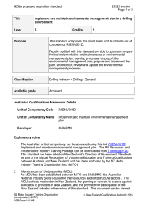 NZQA proposed Australian standard 28321 version 1  Page 1 of 2