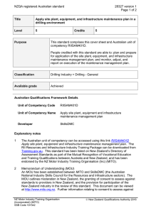 NZQA registered Australian standard 28327 version 1  Page 1 of 2