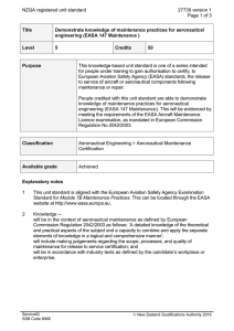 NZQA registered unit standard 27739 version 1  Page 1 of 3