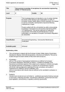 NZQA registered unit standard 27746 version 1  Page 1 of 3
