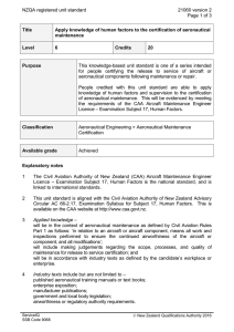 NZQA registered unit standard 21060 version 2  Page 1 of 3