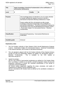 NZQA registered unit standard 26964 version 1  Page 1 of 3