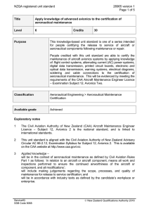 NZQA registered unit standard 26965 version 1  Page 1 of 5