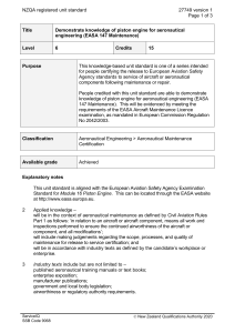 NZQA registered unit standard 27749 version 1  Page 1 of 3