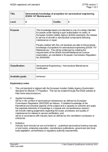 NZQA registered unit standard 27750 version 1  Page 1 of 3
