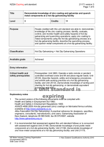 NZQA unit standard 21171 version 3