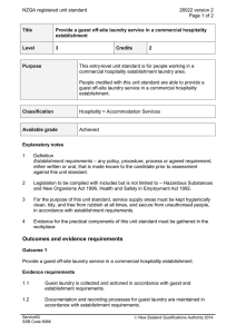 NZQA registered unit standard 26022 version 2  Page 1 of 2