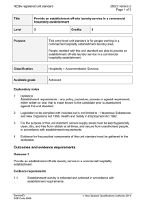 NZQA registered unit standard 26023 version 2  Page 1 of 3