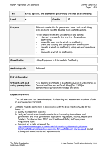 NZQA registered unit standard 23719 version 2  Page 1 of 5