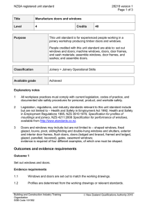NZQA registered unit standard 28218 version 1  Page 1 of 3