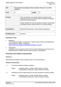 NZQA registered unit standard 29158 version 1  Page 1 of 3