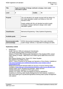 NZQA registered unit standard 29160 version 1  Page 1 of 3