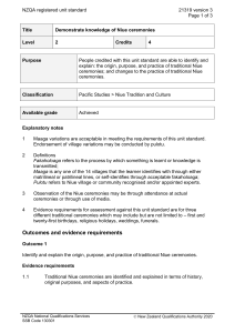 NZQA registered unit standard 21319 version 3  Page 1 of 3