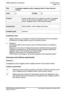 NZQA registered unit standard 21313 version 3  Page 1 of 3