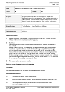 NZQA registered unit standard 21322 version 3  Page 1 of 3
