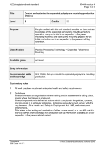 NZQA registered unit standard 17464 version 4  Page 1 of 4