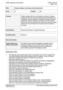 NZQA registered unit standard 21664 version 2  Page 1 of 6