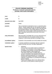 POLICE FORENSIC MAPPING Produce a computer generated plan to