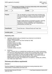 NZQA registered unit standard 28551 version 1  Page 1 of 3