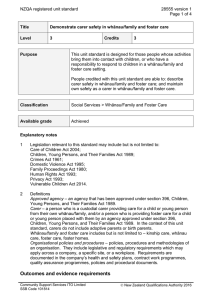 NZQA registered unit standard 28555 version 1  Page 1 of 4