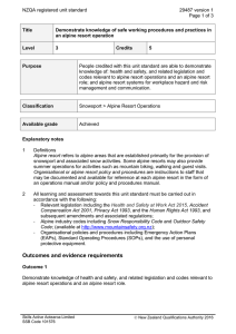 NZQA registered unit standard 29487 version 1  Page 1 of 3