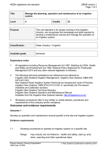 NZQA registered unit standard 28936 version 1  Page 1 of 3