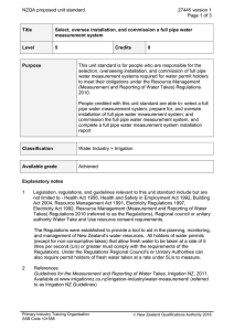 NZQA proposed unit standard 27445 version 1  Page 1 of 3