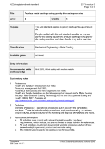 NZQA registered unit standard 2371 version 6  Page 1 of 3