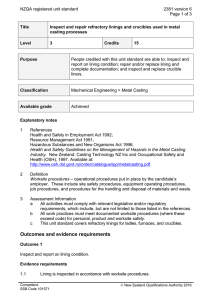 NZQA registered unit standard 2381 version 6  Page 1 of 3